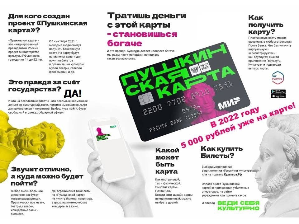 С 1 сентября жители Ярославской области в возрасте от 14 до 22 лет могут бесплатно посещать театры, кинотеатры, музеи, выставки, филармонии и другие учреждения культуры за счет средств федерального бюджета.